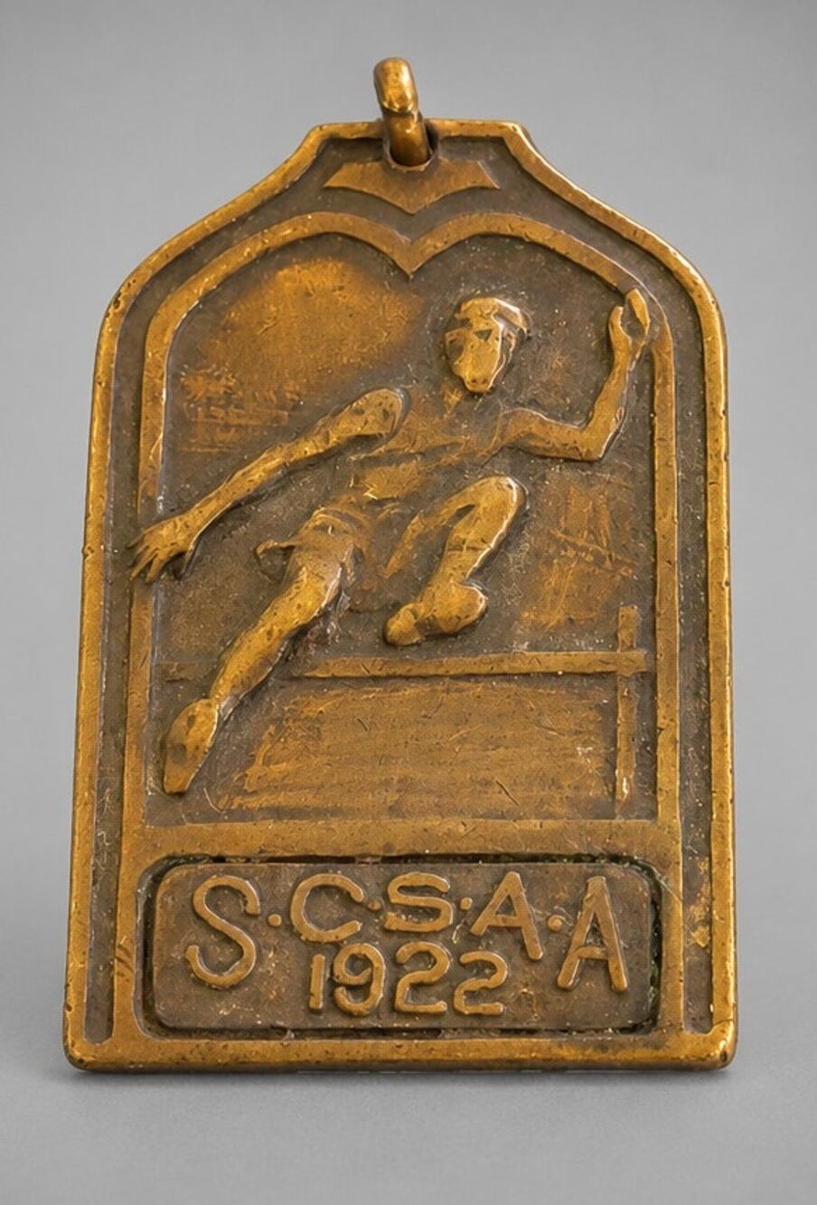 1922 SCSAA Track & Field High Jump Bronze Medal Pendant, Sports Award gn01-33